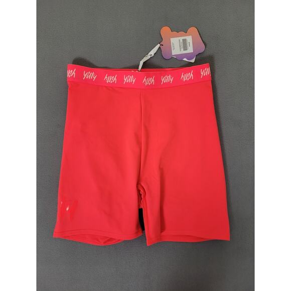 YITTY Major Label Shaping High Waist Shorts Size Large Neon Pink - Picture 2 of 8